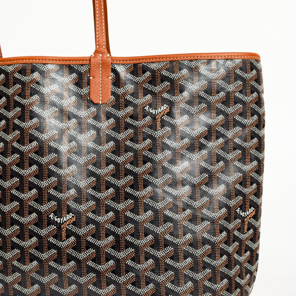 Goyard Saint Louis PM Black Goyardine Canvas Tote - Picture 6 of 11